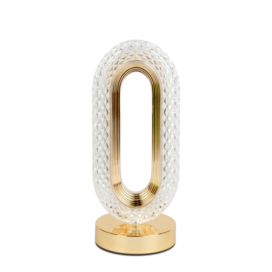 LED fényerőszabályozható újratölthető asztali lámpa DUBAI LED/2W/5V 2700K/4000K/6500K 400 mAh arany