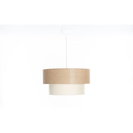 DUO kábeles függőlámpa 1xE27/60W/230V, átm. 40 cm, bézs/krém