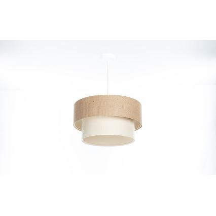 DUO kábeles függőlámpa 1xE27/60W/230V, átm. 40 cm, bézs/krém