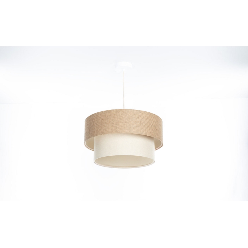 DUO kábeles függőlámpa 1xE27/60W/230V, átm. 40 cm, bézs/krém