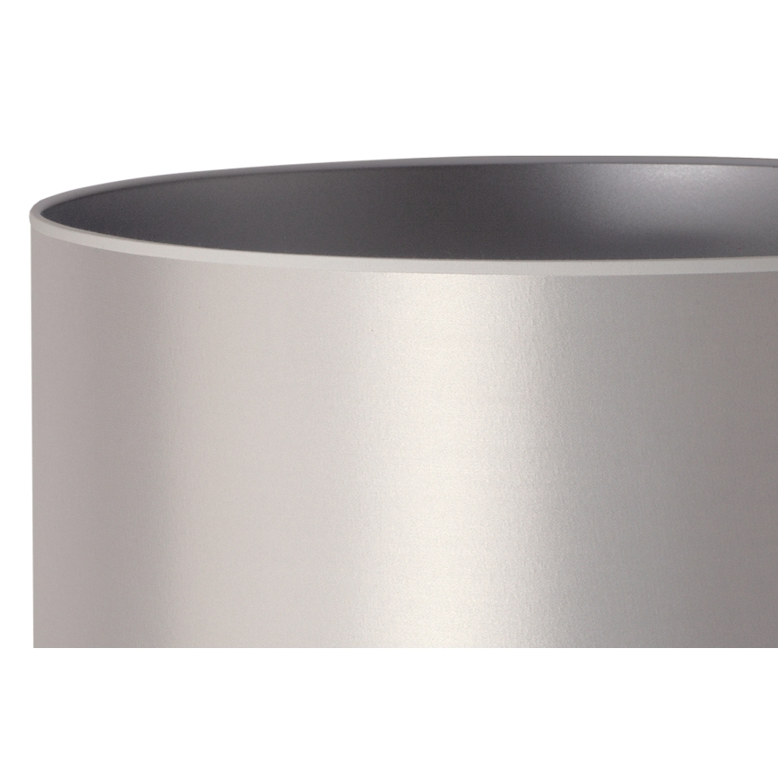 Duolla - Állólámpa CANNES 1xE27/15W/230V átm. 45 cm ezüst/fehér