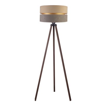 Duolla - Állólámpa DUO 1xE27/60W/230V átm. 44 cm bézs/szürke/barna