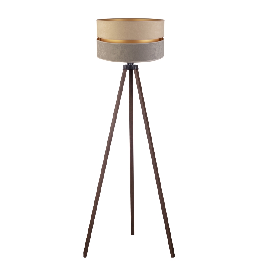 Duolla - Állólámpa DUO 1xE27/60W/230V átm. 44 cm bézs/szürke/barna