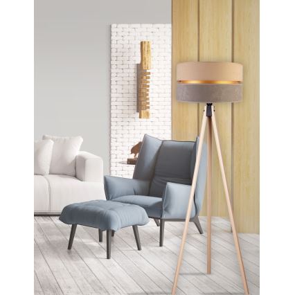 Duolla - Állólámpa DUO 1xE27/60W/230V átm. 44 cm bézs/szürke/bézs