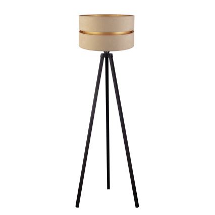 Duolla - Állólámpa DUO 1xE27/60W/230V átm. 44 cm bézs/wenge