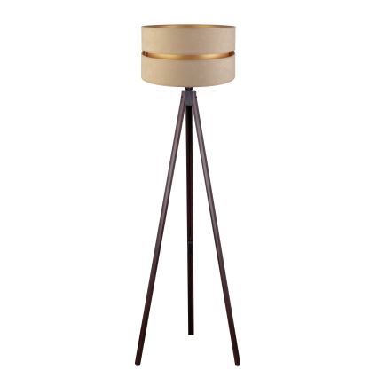 Duolla - Állólámpa DUO 1xE27/60W/230V átm. 44 cm bézs/wenge