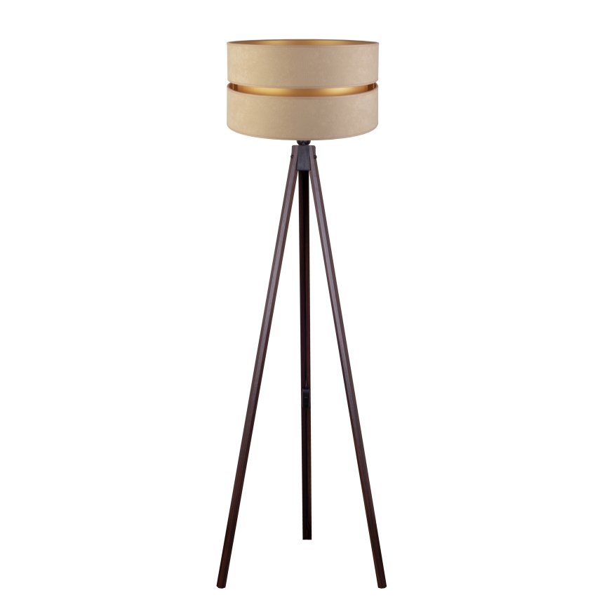 Duolla - Állólámpa DUO 1xE27/60W/230V átm. 44 cm bézs/wenge