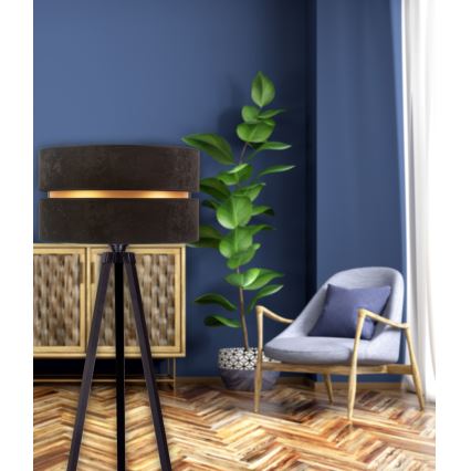 Duolla - Állólámpa DUO 1xE27/60W/230V átm. 44 cm fekete/wenge