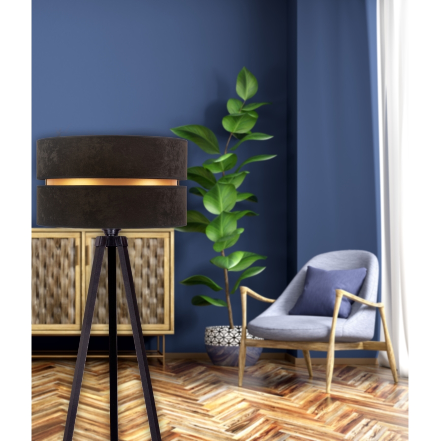 Duolla - Állólámpa DUO 1xE27/60W/230V átm. 44 cm fekete/wenge