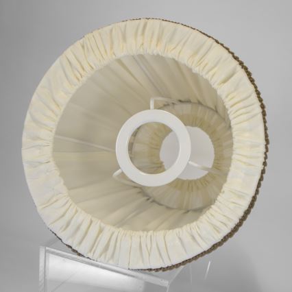 Duolla - Árnyékoló asztali és állólámpához E27 átmérő 18,5 cm krémszínű/barna