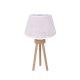 Duolla - Asztali lámpa BOUCLE 1xE27/15W/230V fehér/fa