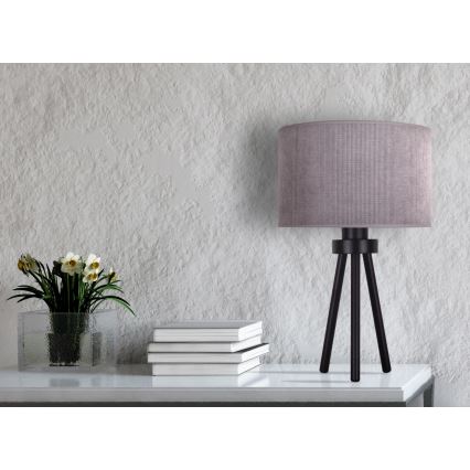 Duolla - Asztali lámpa LYON 1xE27/15W/230V átm. 30 cm szürke