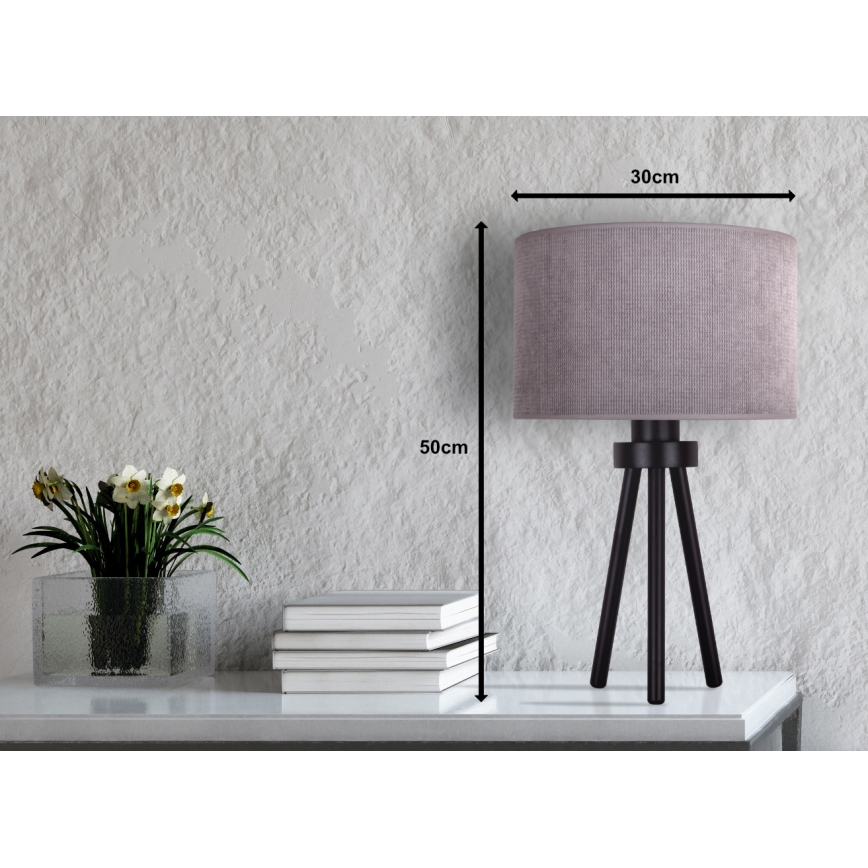 Duolla - Asztali lámpa LYON 1xE27/15W/230V átm. 30 cm szürke