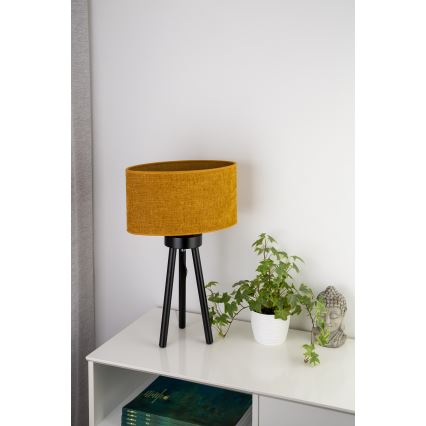 Duolla - Asztali lámpa OVAL 1xE27/15W/230V átm. 30 cm barna