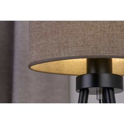 Duolla - Asztali lámpa OVAL 1xE27/15W/230V átm. 30 cm barna