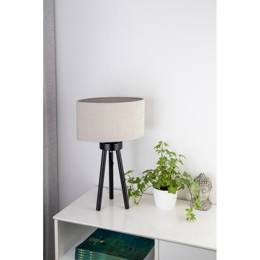 Duolla - Asztali lámpa OVAL 1xE27/15W/230V átm. 30 cm szürke