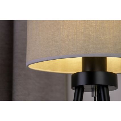 Duolla - Asztali lámpa OVAL 1xE27/15W/230V átm. 30 cm szürke