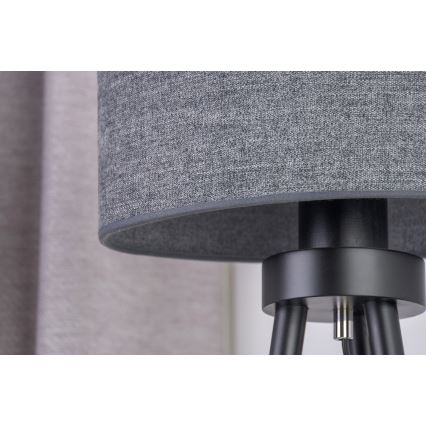 Duolla - Asztali lámpa OVAL 1xE27/15W/230V átm. 30 cm szürke