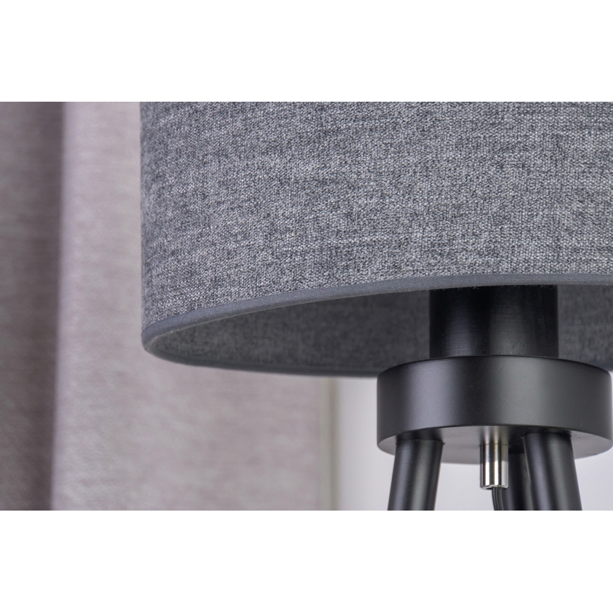 Duolla - Asztali lámpa OVAL 1xE27/15W/230V átm. 30 cm szürke
