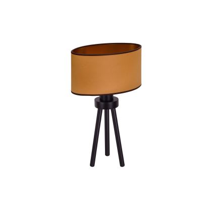 Duolla - Asztali lámpa OVAL VEGAN 1xE27/15W/230V átm. 30 cm barna