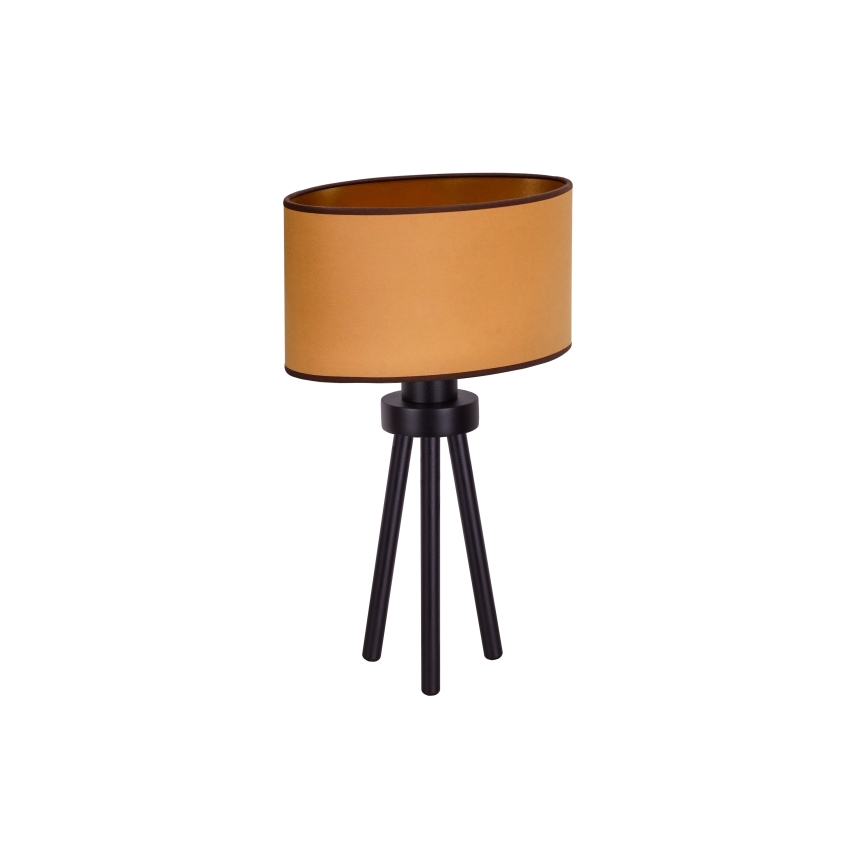 Duolla - Asztali lámpa OVAL VEGAN 1xE27/15W/230V átm. 30 cm barna