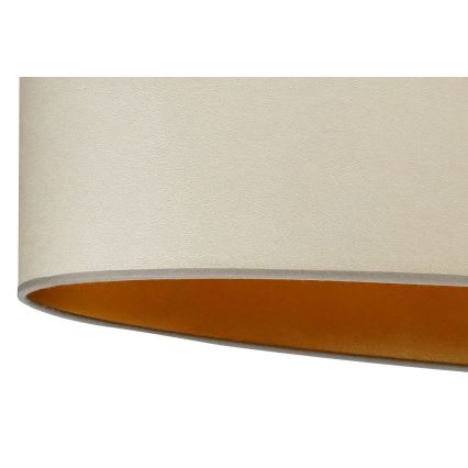 Duolla - Asztali lámpa OVAL VEGAN 1xE27/15W/230V átm. 30 cm bézs