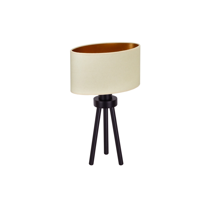 Duolla - Asztali lámpa OVAL VEGAN 1xE27/15W/230V átm. 30 cm krémes