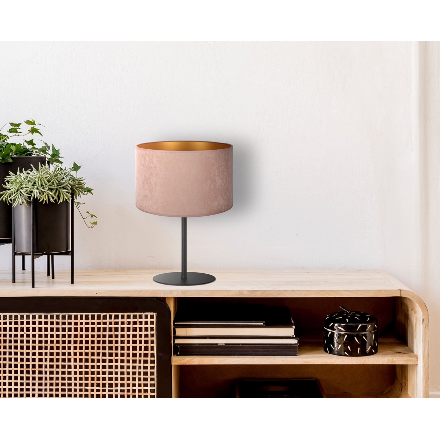 Duolla - Asztali lámpa ROLLER 1xE14/15W/230V átm. 20 cm bézs/arany