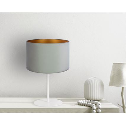 Duolla - Asztali lámpa ROLLER 1xE14/15W/230V átm. 20 cm világoszöld/arany