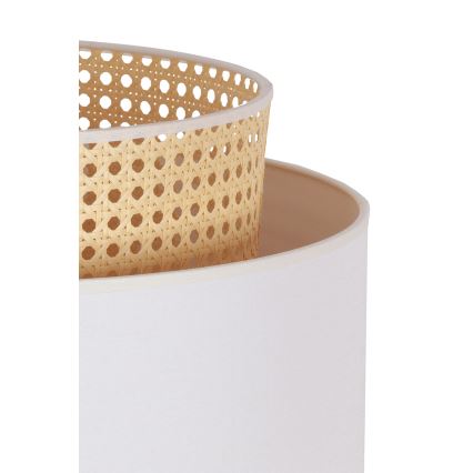 Duolla - Fali lámpa BOHO 1xE27/15W/230V krémszínű/fehér/rattan