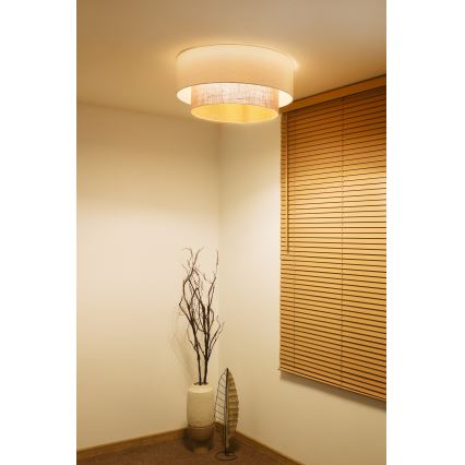Duolla - BOHO mennyezeti lámpa 3xE27/15W/230V átm. 60 cm krémszínű/bézs