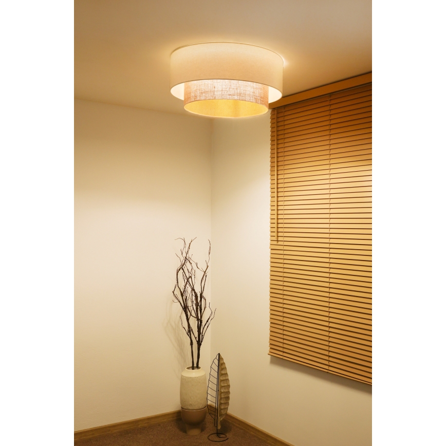 Duolla - BOHO mennyezeti lámpa 3xE27/15W/230V átm. 60 cm krémszínű/bézs