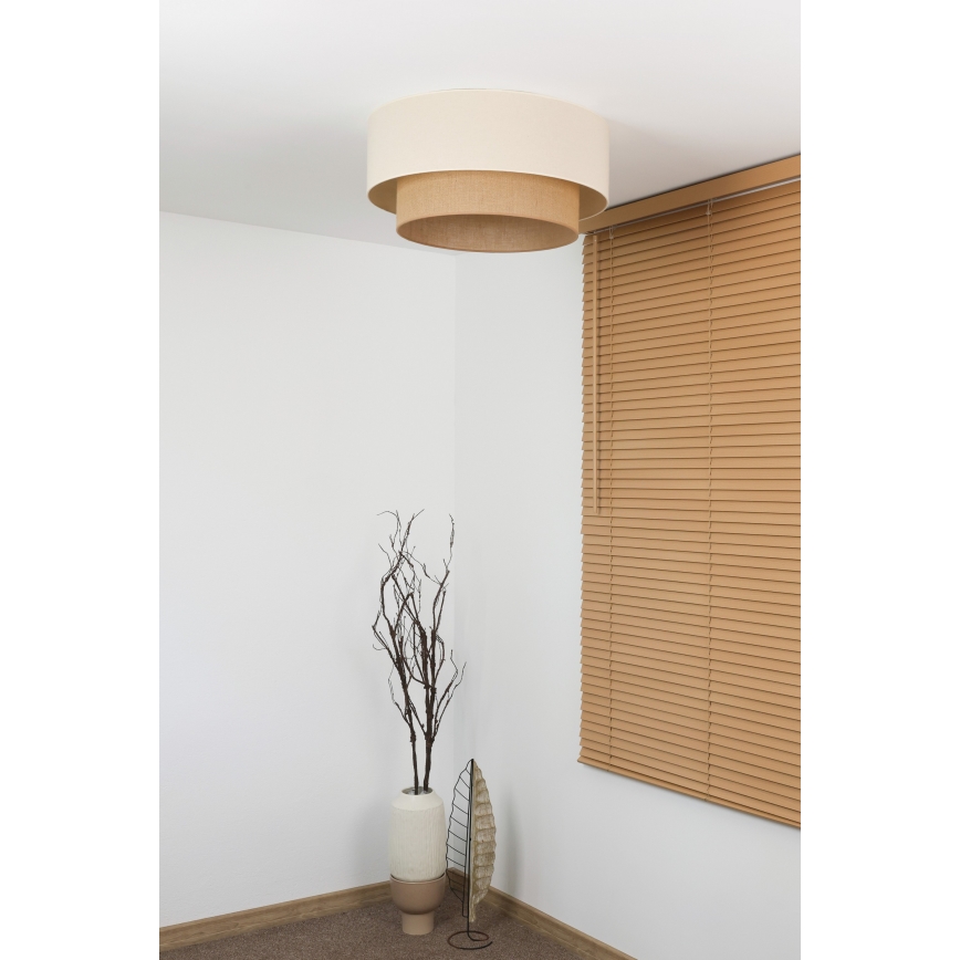 Duolla - BOHO mennyezeti lámpa 3xE27/15W/230V átm. 60 cm krémszínű/bézs