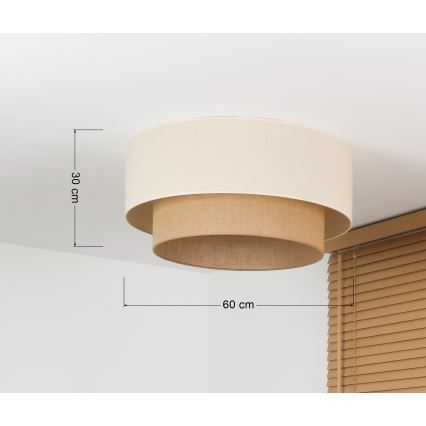 Duolla - BOHO mennyezeti lámpa 3xE27/15W/230V átm. 60 cm krémszínű/bézs