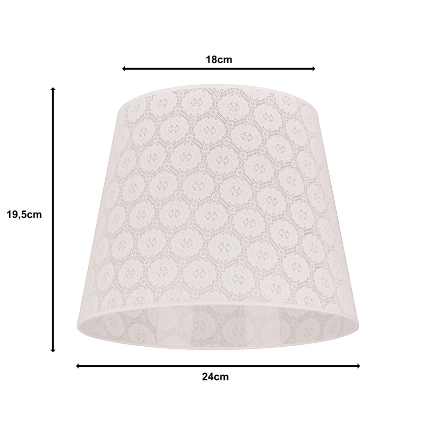 Duolla - Asztali lámpa árnyékoló CLASSIC M E27 átmérő 24 cm fehér