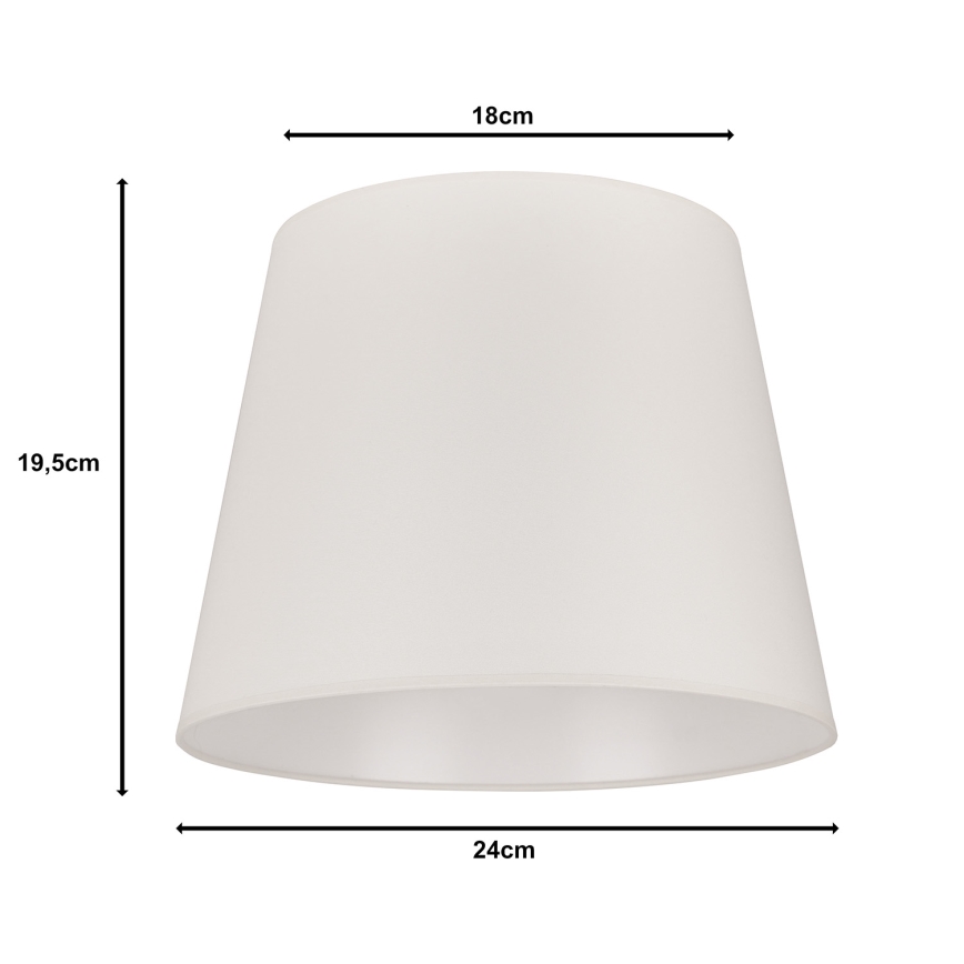Duolla - Asztali lámpa árnyékoló CLASSIC M E27 átmérő 24 cm krém