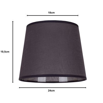 Duolla - Asztali lámpa árnyékoló CLASSIC M E27 átmérő 24 cm antracit