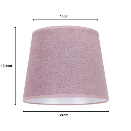 Duolla - Asztali lámpa búra CLASSIC M E27 átmérő 24 cm rózsaszín