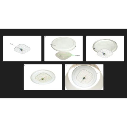 Duolla - LED mennyezeti lámpa CORTINA LED/26W/230V átm. 30 cm 4000K fekete