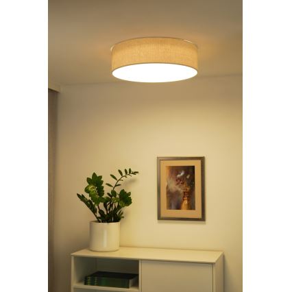 Duolla - LED Mennyezeti lámpa CORTINA LED/26W/230V átm. 30 cm 4000K krémszínű