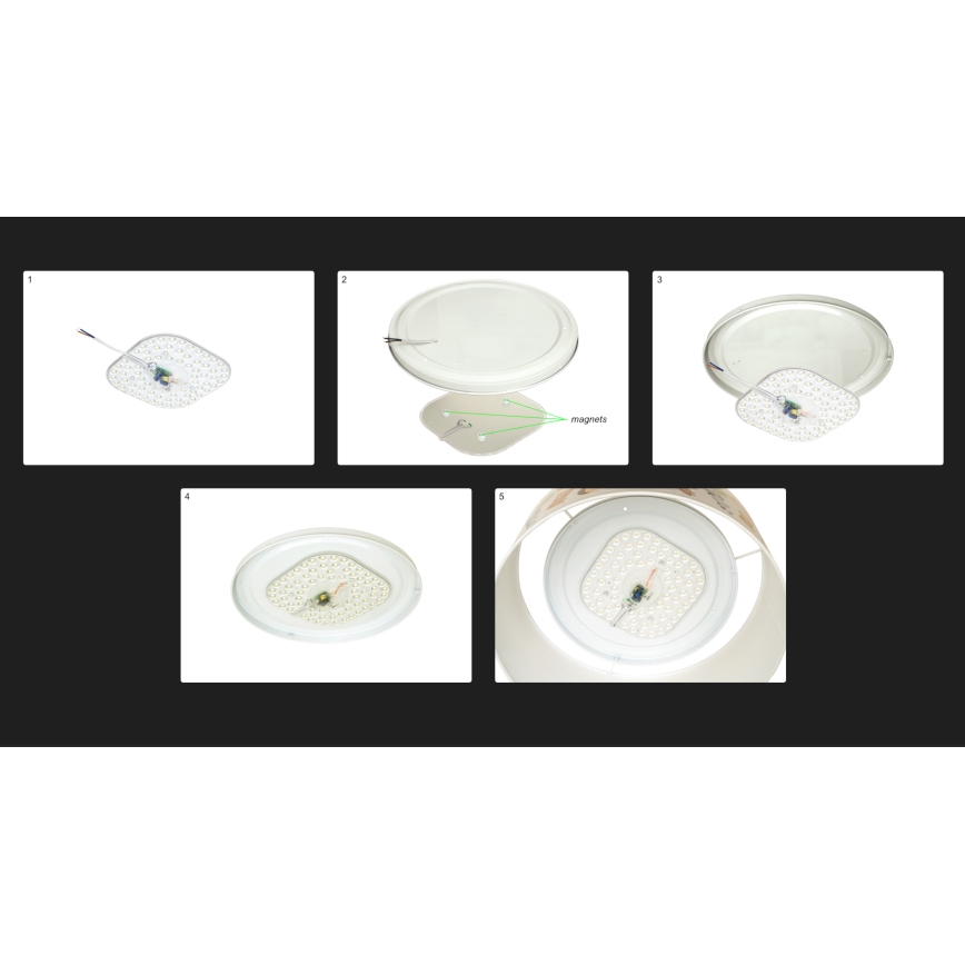 Duolla - LED mennyezeti lámpa CORTINA LED/26W/230V átm. 45 cm 4000K fekete