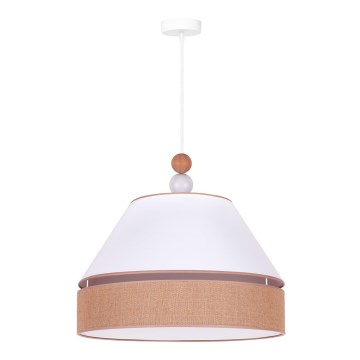 Duolla - Csillár zsinóron AVIGNON 1xE27/15W/230V á. 50 cm fehér/barna