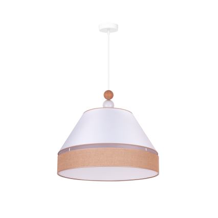 Duolla - Csillár zsinóron AVIGNON 1xE27/15W/230V á. 50 cm fehér/barna