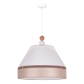 Duolla - Csillár zsinóron AVIGNON 1xE27/15W/230V á. 50 cm fehér/bézs
