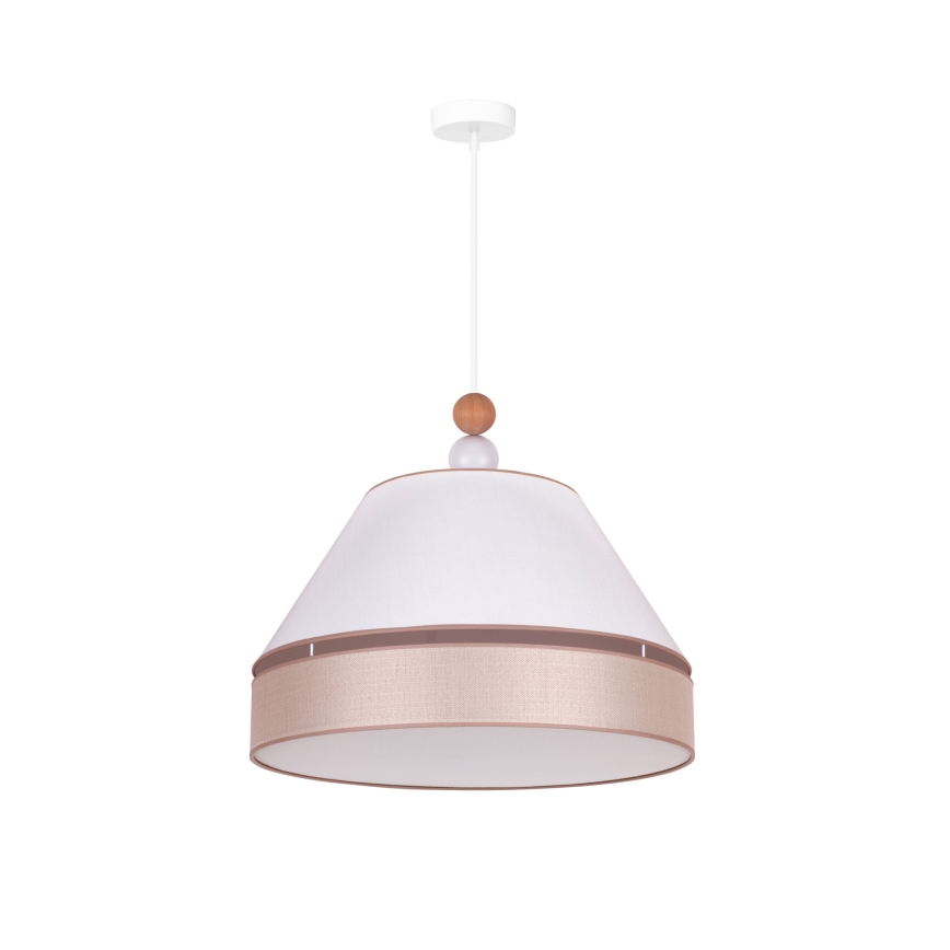 Duolla - Csillár zsinóron AVIGNON 1xE27/15W/230V á. 50 cm fehér/bézs
