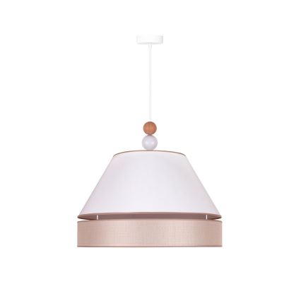 Duolla - Csillár zsinóron AVIGNON 1xE27/15W/230V á. 50 cm fehér/bézs