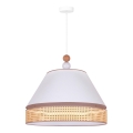 Duolla - Csillár zsinóron AVIGNON 1xE27/15W/230V á. 50 cm fehér/rattan