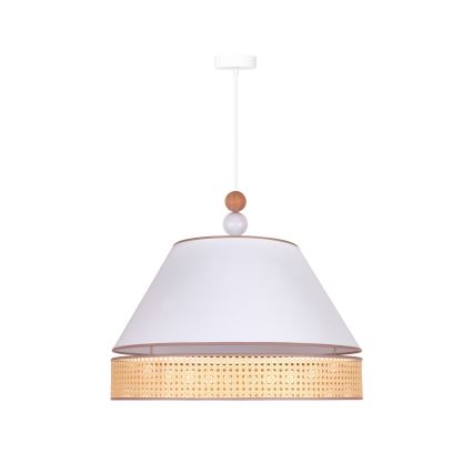 Duolla - Csillár zsinóron AVIGNON 1xE27/15W/230V á. 60 cm fehér/rattan