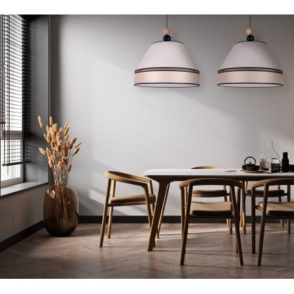 Duolla - Csillár zsinóron AVIGNON 2xE27/15W/230V bézs