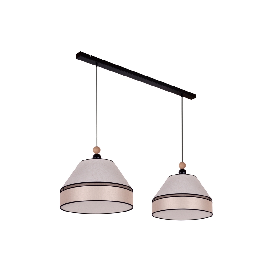 Duolla - Csillár zsinóron AVIGNON 2xE27/15W/230V bézs